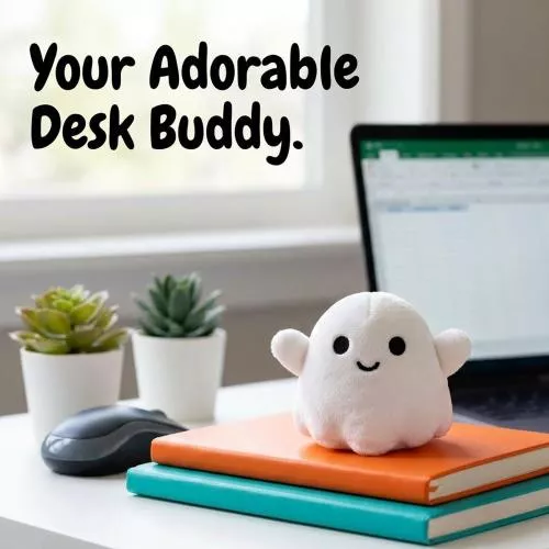 Dimple Tiny Ghost Plush – Cute Mini Hall image 7