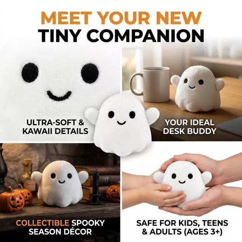 Dimple Tiny Ghost Plush – Cute Mini Hall image 8