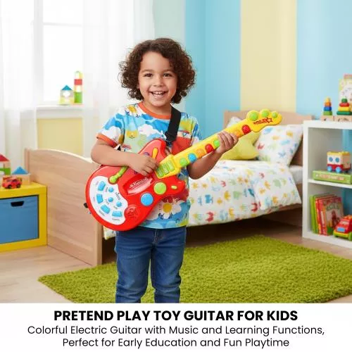 Toy Electric Guitar with over 20 Interactive Buttons, Levers and Modes with Sound and Lights by Dimple image 8