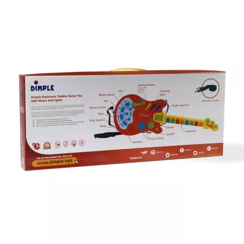 Toy Electric Guitar with over 20 Interactive Buttons, Levers and Modes with Sound and Lights by Dimple image 5