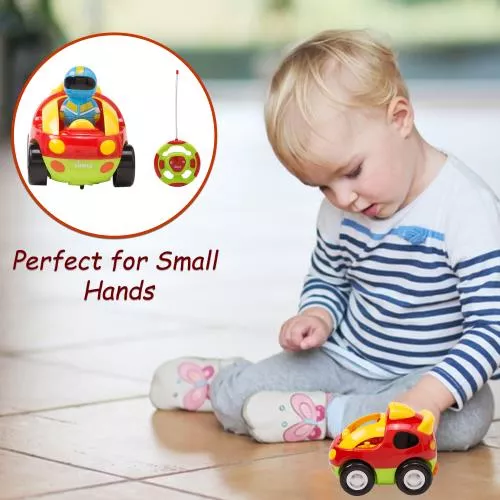 Cartoon Remote Control (R/C) Police Car (49 MHZ)  & Racing Car (27 MHZ) Set for Kids and Toddlers with Sound and Lights by Dimple image 9