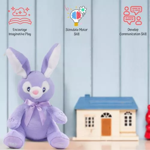 Grey & Purple Bunny Animated w Battery image 10