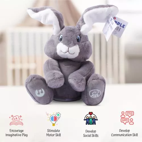 Grey & Purple Bunny Animated image 4