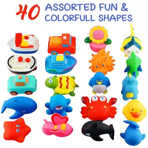 Kit of 40 Bath Toys