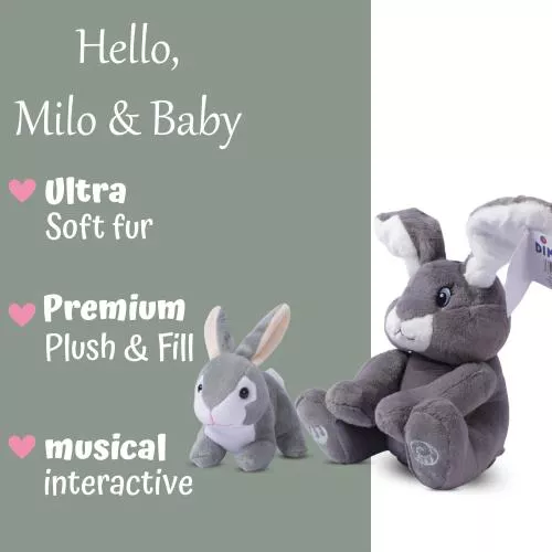 Milo Animated Bunny & Plush Baby Bunny image 6